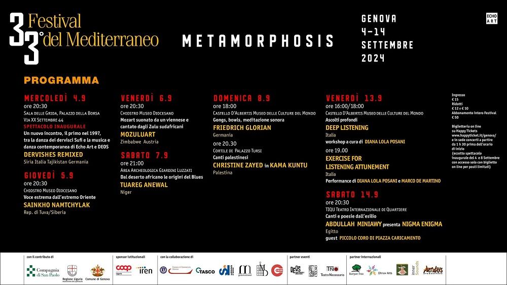 Programma Festival Mediterraneo 2024